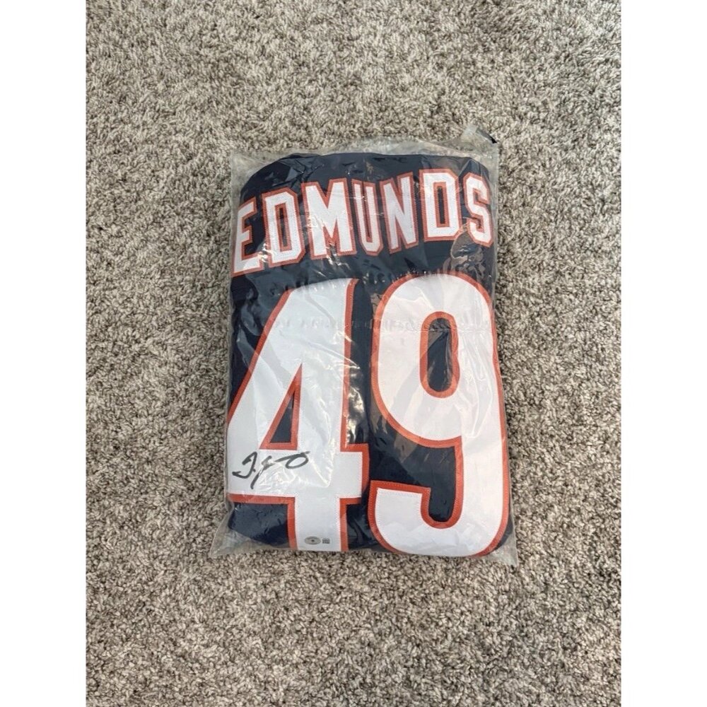 Tremaine Edmunds Signed Autograph Custom Jersey - Beckett Coa - Chicago Bears
